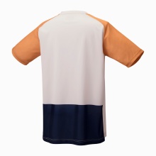 Yonex Sport-Tshirt Practice Colourblock 16745 (100% Polyester) 2025 natur/orange Jungen